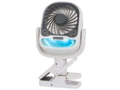 Verk 16033 Ventilátor s klipem USB, RGB 2 v 1 bílý