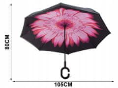 Verk 25000 Obrácený deštník 105 cm růžový