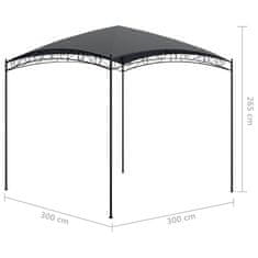 Vidaxl Altán 3 x 3 x 2,65 m antracitový 180 g/m²