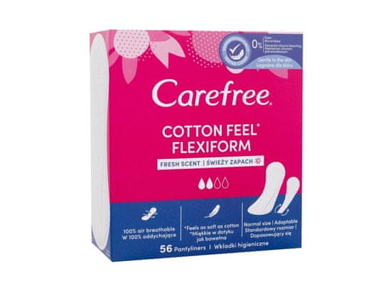 Carefree Carefree - Cotton Feel Flexiform Fresh Scent - For Women, 56 pc