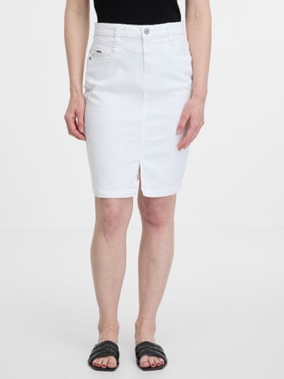 Orsay Bílá dámská džínová sukně