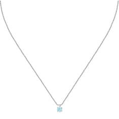 La Petite Story Stříbrný náhrdelník s modrým zirkonem Silver LPS10AWV11