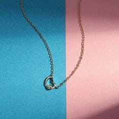 La Petite Story Pozlacený náhrdelník se srdíčkem Silver LPS10AWV03