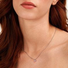 La Petite Story Stříbrný náhrdelník s růžovým zirkonem Silver LPS10AWV10