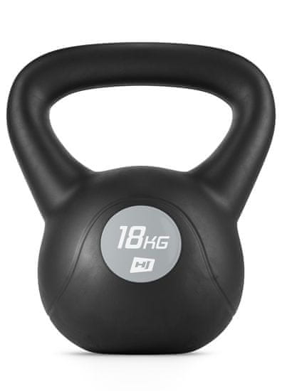 Hs Hop-Sport Vinylová činka Kettlebell 18kg Černá