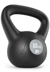 Hs Hop-Sport Vinylová činka Kettlebell 18kg Černá