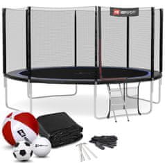 Hs Hop-Sport Trampolína 14 ft (427 cm) s vnější sítí Černo/modrá