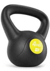 Hs Hop-Sport Vinylová činka Kettlebell 4kg Černá