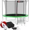 Hs Hop-Sport Trampolína 10ft zelená s vnitřní ochrannou sítí - 4 podpůrné tyče