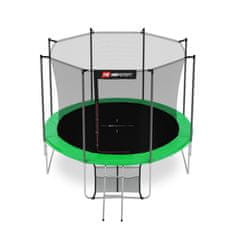 Hs Hop-Sport Trampolína 10ft zelená s vnitřní ochrannou sítí - 4 podpůrné tyče