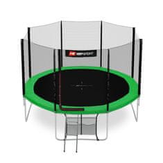 Hs Hop-Sport Trampolína Hop-Sport 12ft (366cm) zelená s vnější ochrannou sítí 