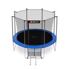 Hs Hop-Sport Trampolína 10ft modrá s vnitřní ochrannou sítí - 4 podpůrné tyče