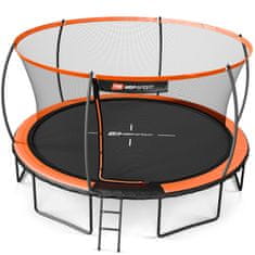 Hs Hop-Sport Zahradní trampolína 14 ft (427 cm) pumpkin - oranžovo/černá s vnitřní ochrannou sítí