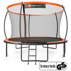 Hs Hop-Sport Zahradní trampolína 12 ft (366 cm) pumpkin - oranžovo/černá s vnitřní ochrannou sítí