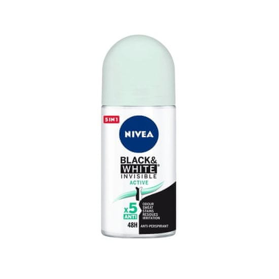 Nivea Nivea Black & White Invisible Active Deodorant Roll On 50ml