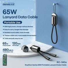 REMAX USB-C na USB-C Kabel 65W RC-140A - Černá KP31800