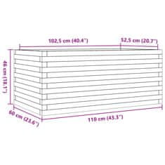 Vidaxl Zahradní truhlík 110 x 60 x 46 cm impregnované borové dřevo