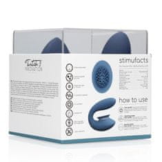 Shots Toys Shots Innovation Twitch 3  Rechargeable Vibrator and Suction Blue/Grey