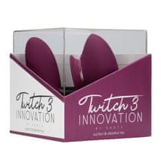 Shots Toys Shots Innovation Twitch 3  Rechargeable Vibrator and Suction Burgundy