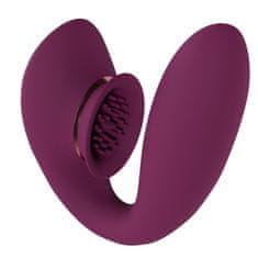 Shots Toys Shots Innovation Twitch 3  Rechargeable Vibrator and Suction Burgundy