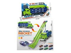 X-Site DK Rocket auto lift orbiter s 3 autíčky, zelený