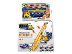 X-Site DK Rocket auto lift orbiter s 6 autíčky, žlutý