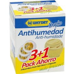 Humydry Humydry Lemon Scented Moisture Absorber 3 Pack Refills + 1 Free Device 