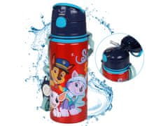 sarcia.eu PAW Patrol Hliníková láhev na vodu, láhev s výlevkou, popruh, 600 ml 