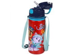 sarcia.eu PAW Patrol Hliníková láhev na vodu, láhev s výlevkou, popruh, 600 ml 