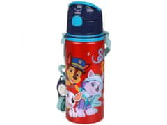 sarcia.eu PAW Patrol Hliníková láhev na vodu, láhev s výlevkou, popruh, 600 ml 