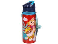 sarcia.eu PAW Patrol Hliníková láhev na vodu, láhev s výlevkou, popruh, 600 ml 