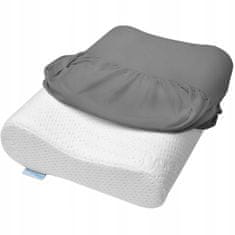 Medi Sleep Ochranný bavlněný povlak na ortopedický polštář, profilovaný, tmavě šedý