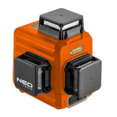 NEO TOOLS 3D laser, 360 stupňů, 15 m, červený, magnetický držák - NEO tools 75-104