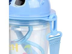 sarcia.eu Disney Stitch Transparentní kelímek s brčkem/lahev na vodu 450 ml 