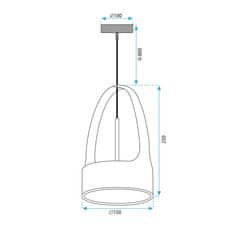 Toolight Samostatná závěsná stropní lampa APP1187-CP