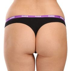 Puma 3PACK dámská tanga černá (503008001 005) - velikost L