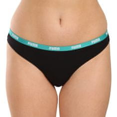 Puma 3PACK dámská tanga černá (503008001 005) - velikost L