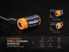Keeppower Baterie Fenix RCR123A 800 mAh (Li-Ion) USB-C - nabijecí, 1 ks