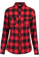 Urban Classics Dámská károvaná flanelová košile blk/červená XL