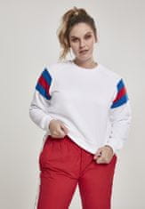 Urban Classics Dámský rukáv Stripe Crew bílá/světlemodrá/pálená 5XL