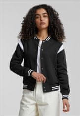 Urban Classics Dámská inset College Sweat Jacket blk/wht XL