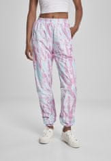 Urban Classics Ladies Tie Dye Track Pants aquablue/pink XL