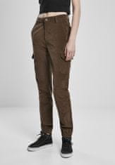 Urban Classics Ladies High Waist Cargo Corduroy Pants dark olive 31