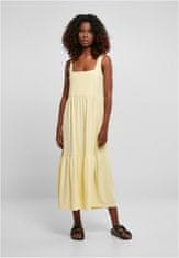 Urban Classics Dámské letní šaty s 7/8 délkou Valance softyellow S