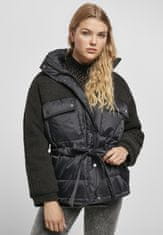 Urban Classics Dámská bunda Sherpa Mix Puffer Jacket černá Grösse: L