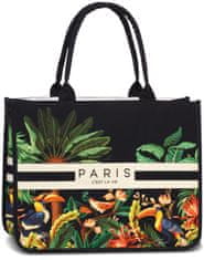 FABRIZIO Taška Beach Bag Paris Black/Multicoloured