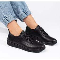 Černé dámské šněrovací boty velikost 41