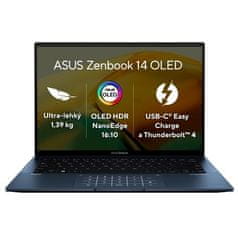 ASUS Notebook 14 Zenbook 14 OLED/UX3402VA/i7-13700H/14&apos;&apos;/2880x1800/16GB/1TB SSD/Iris Xe/W11H/Blue/2R (UX3402VA-OLED465W)