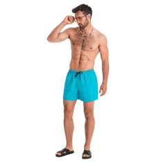 OMBRE Neonové pánské plavecké šortky tyrkysová MDN125870 S
