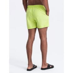 OMBRE Neonové pánské plavecké šortky limetkově zelené MDN125869 S